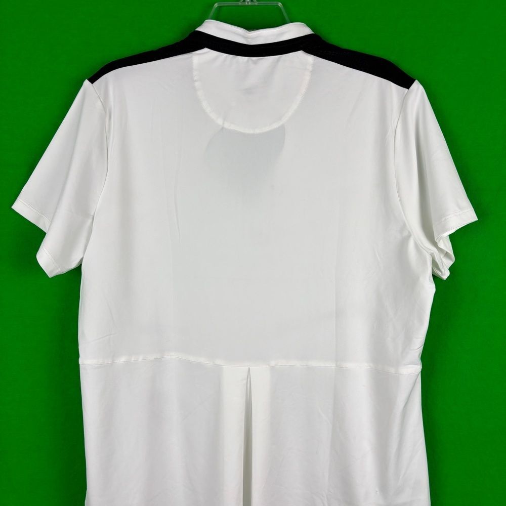 Greg Norman White and Black ML75 stretch Athletic Shirt with pleated back XL - Picture 8 of 10